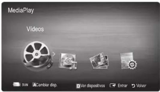 MediaPlay Videos SUM ACambiar disp. Ver dispositivos Entrar Volver