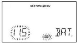 SETTING MENU 1:15 BAT.