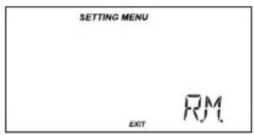 SETTING MENU EXIT RM