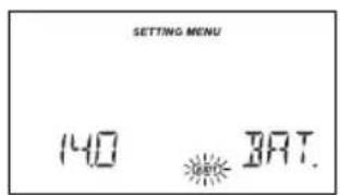 SETTING MENU 140 BAT.