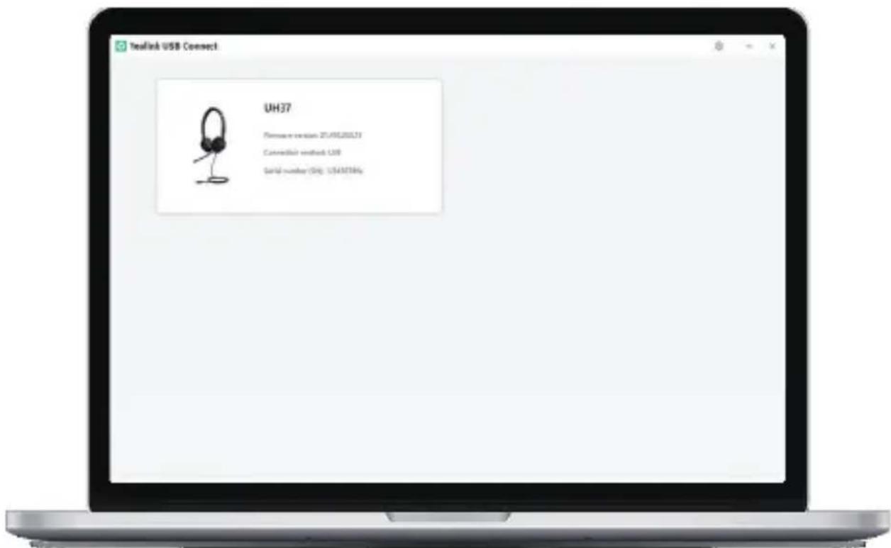 Tealink USB Connect UH37 Performance version: 21/08/2023 Connecticut method: USB Serial number (SIP): USAMTSN6