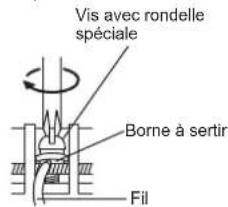 Vis avec rondelle spéciale Borne à sertir Fil
