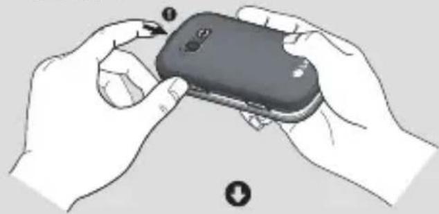 LG GT360 - Retirez le couvercle de la batterie. - 1