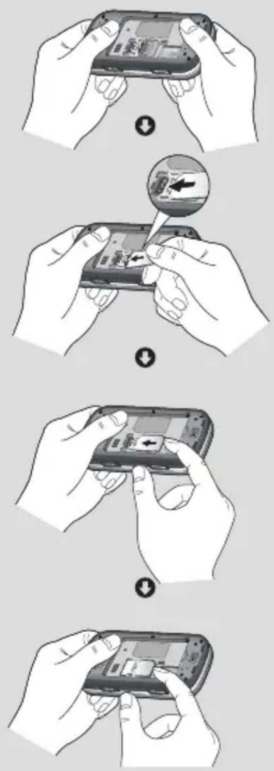 LG GT360 - Installez la carte SIM. - 1