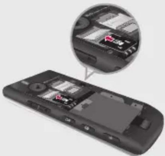 LG KF755 - Installation d'une carte mémoire - 1