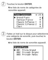 CASIO Privia PXS6000 - Sélection d'une sonorité par catégorie - 1