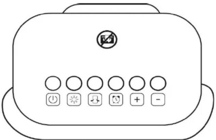 Line drawing of a toaster front panel with control buttons and a 'No Photo' symbol