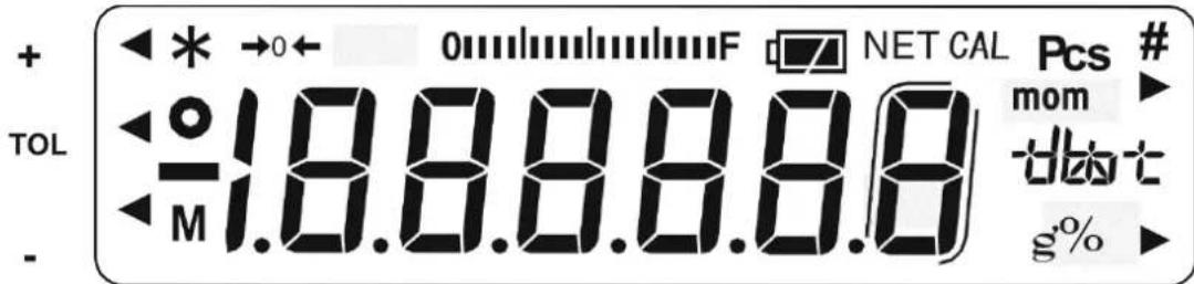 Kern EW 8202NM - Overview of display - 1