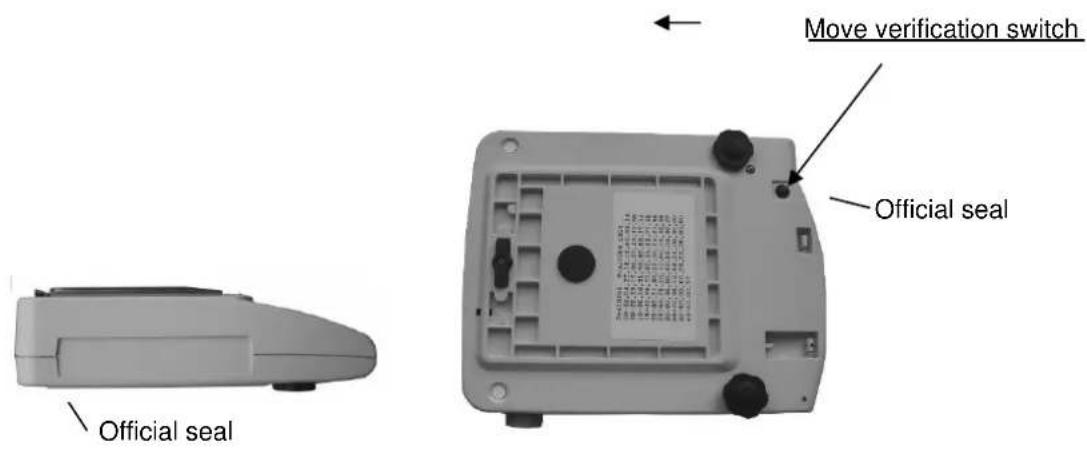 Kern EW 8202NM - Verification switch and official seal - 1