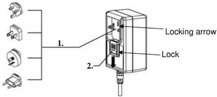 Kern PES 150001M - Installation of the mains adapter - 2