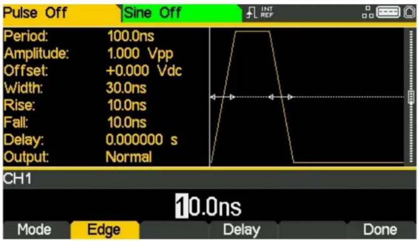 Aim TTi TGF4042 - Régler les temps de front d'impulsion - 1