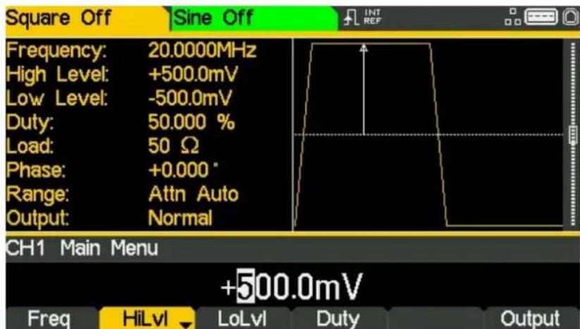 Aim TTi TGF4042 - Impostazione del livello alto e del livello basso - 1