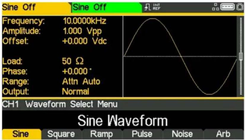 Aim TTi TGF4042 - Open Waveform Menu - Pulse - 1