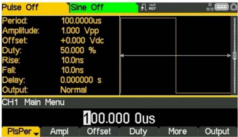 Aim TTi TGF4042 - Impostazione del periodo - 1