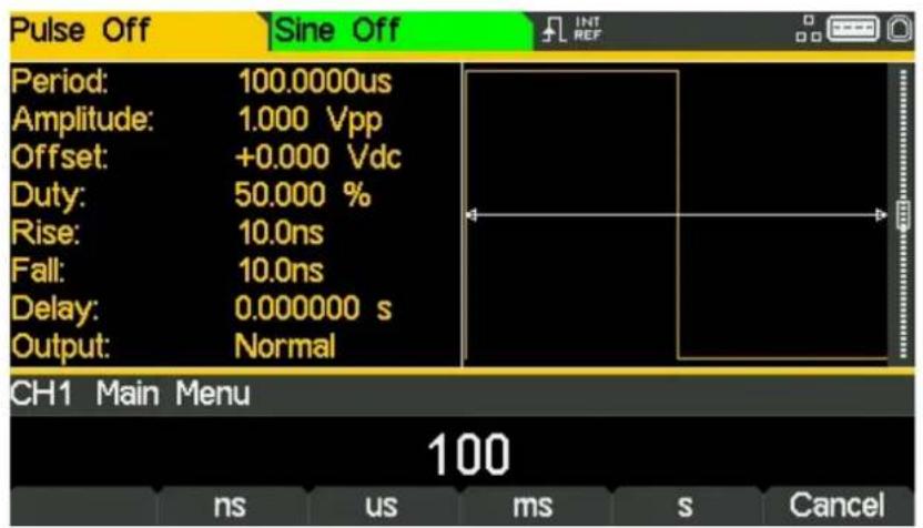 Aim TTi TGF4042 - Configurar el periodo - 2