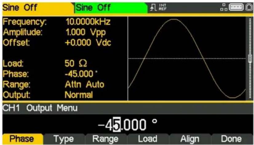Aim TTi TGF4042 - Modifica della fase di uscita - 1