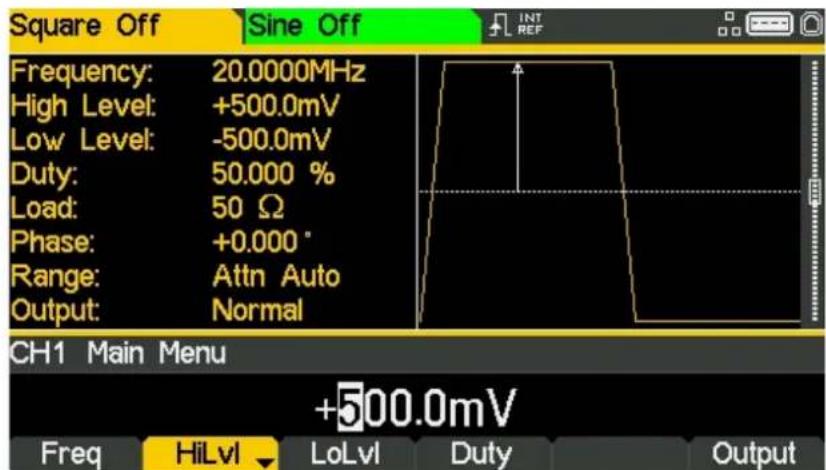 Aim TTi TGF4162 - Régler les niveaux haut et bas - 1