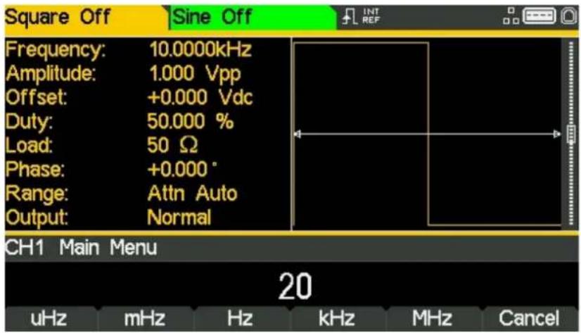 Aim TTi TGF4162 - Frequenzeinstellung - 1