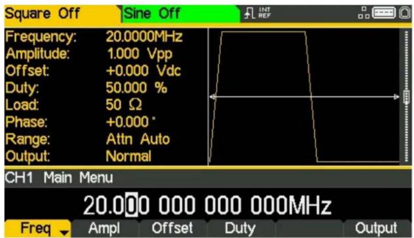 Aim TTi TGF4242 - Set the Frequency - 2