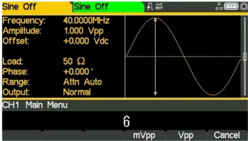 Aim TTi TGF4242 - Régler l'amplitude - 2