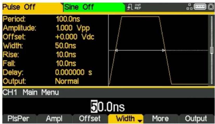 Aim TTi TGF4242 - Set the Pulse Width - 1