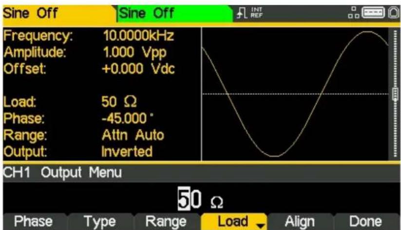 Aim TTi TGF4242 - Change the Load Impedance - 2