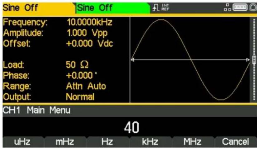 Aim TTi TGF4242 - Frequenzeinstellung - 1