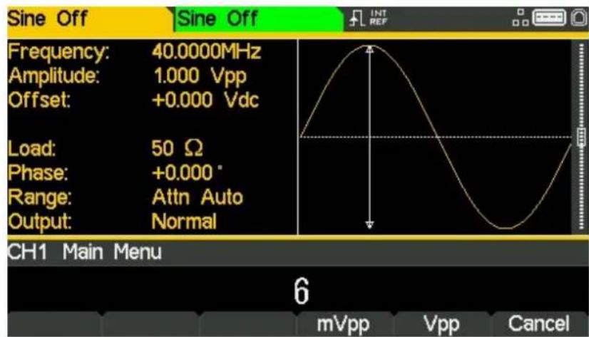 Aim TTi TGF4242 - Set the Amplitude - 2