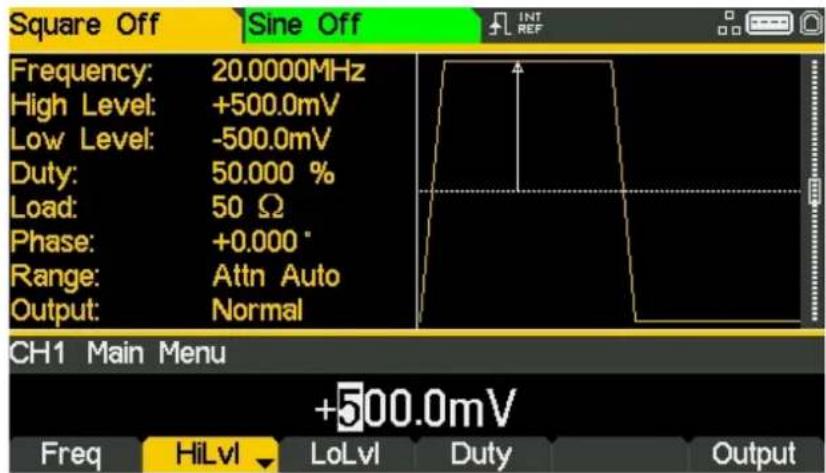 Aim TTi TGF4242 - Einstellen der High und Low Level - 1