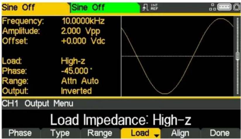 Aim TTi TGF4242 - Ändern der Lastimpedanz - 1