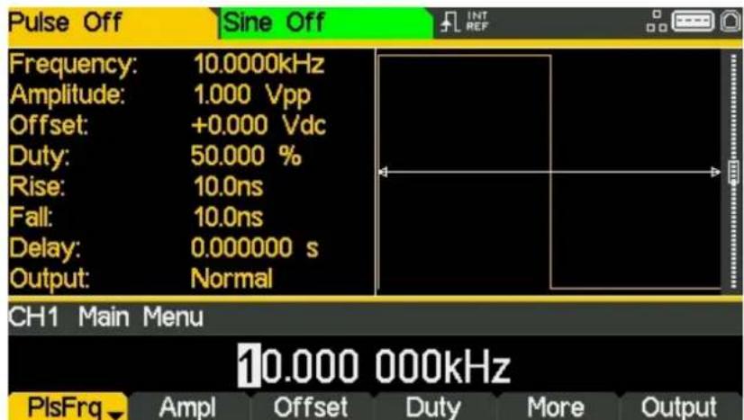Aim TTi TGF4242 - Apertura del menu della forma d'onda - Impulso - 2
