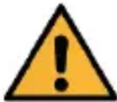 Yellow triangular warning sign with black exclamation mark symbol