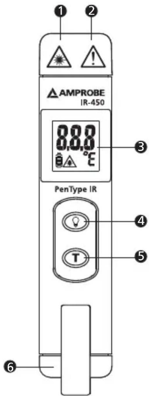 Beha-Amprobe IR450EUR - Infraröd termometer / Laserpekare/ ficklampa - 1