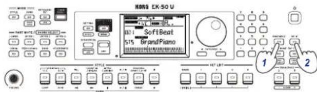 KORG EK50 U - Ajout d'une harmonie à la melodie - 1