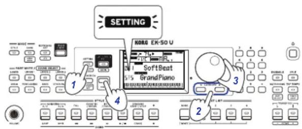 KORG EK50 U - Utilisation élémentaire - 1