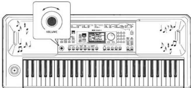 KORG EK50 U - Réglage du volume - 1