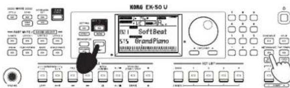 KORG EK50 U - Réglage du métronome - 2