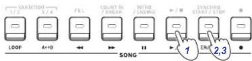 KORG EK50 U - Suppression d'une portion d'enregistrement (fonction Erase) - 1