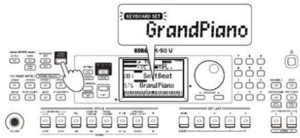 KORG EK50 U - Selection du son de piano à queue - 1