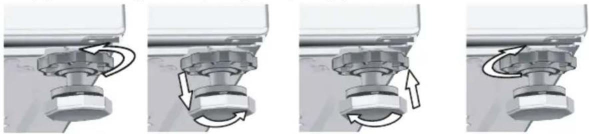 BEKO B5WF U 79418 WB - Ρύθμιση των ποδιών της συσκευής - 1