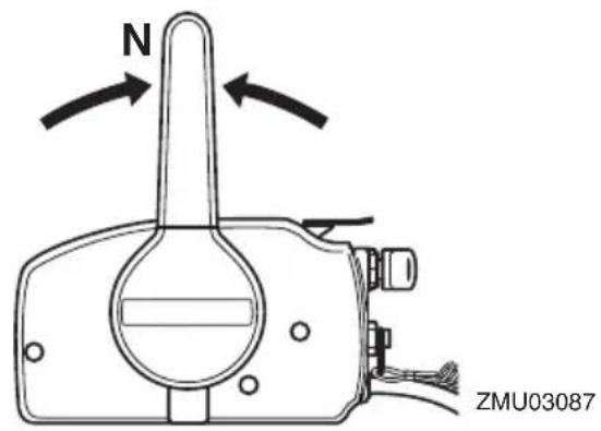 YAMAHA F40H (2022) - Procédure de relevage (modèles à relevage hydraulique) - 1