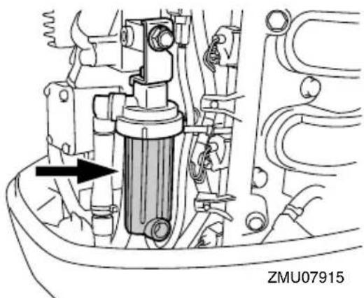 YAMAHA F40H (2022) - Contrôle du filtre à carburant - 1