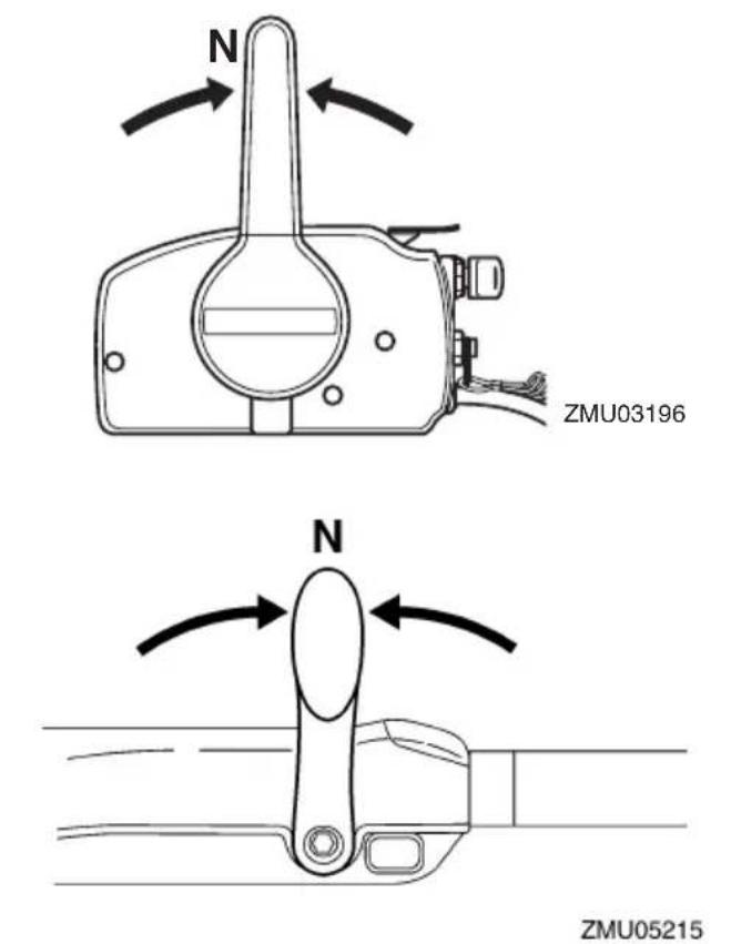 YAMAHA F40H (2022) - Procédure de relevage (modèles à système de trim) - 1