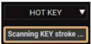 ROLAND Bridge Cast - Lorsque « Scanning KEY Stroke... » s'affiche, utilisez le clavier pour saisir une touche de raccourci. - 1