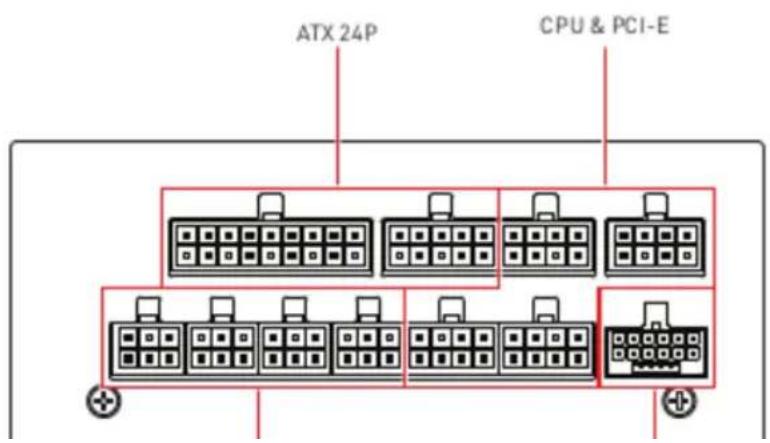 MSI MPG A850G PCIE5 - Connecteurs détachables - 1
