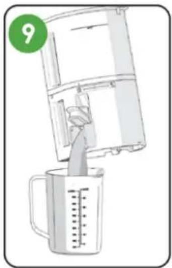 OMEGA Effortless Batch Juicer JC2022 - Une fois l'extraction du jus et l'élimination de la pulpe terminés, appuyez sur l'interrupteur d'alimentation afin d'arrêter l'appareil. - 1