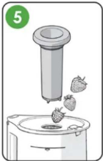 OMEGA Effortless Batch Juicer JC2022 - Pulse brevemente el interruptor de encendido para iniciar el funcionamiento. - 1