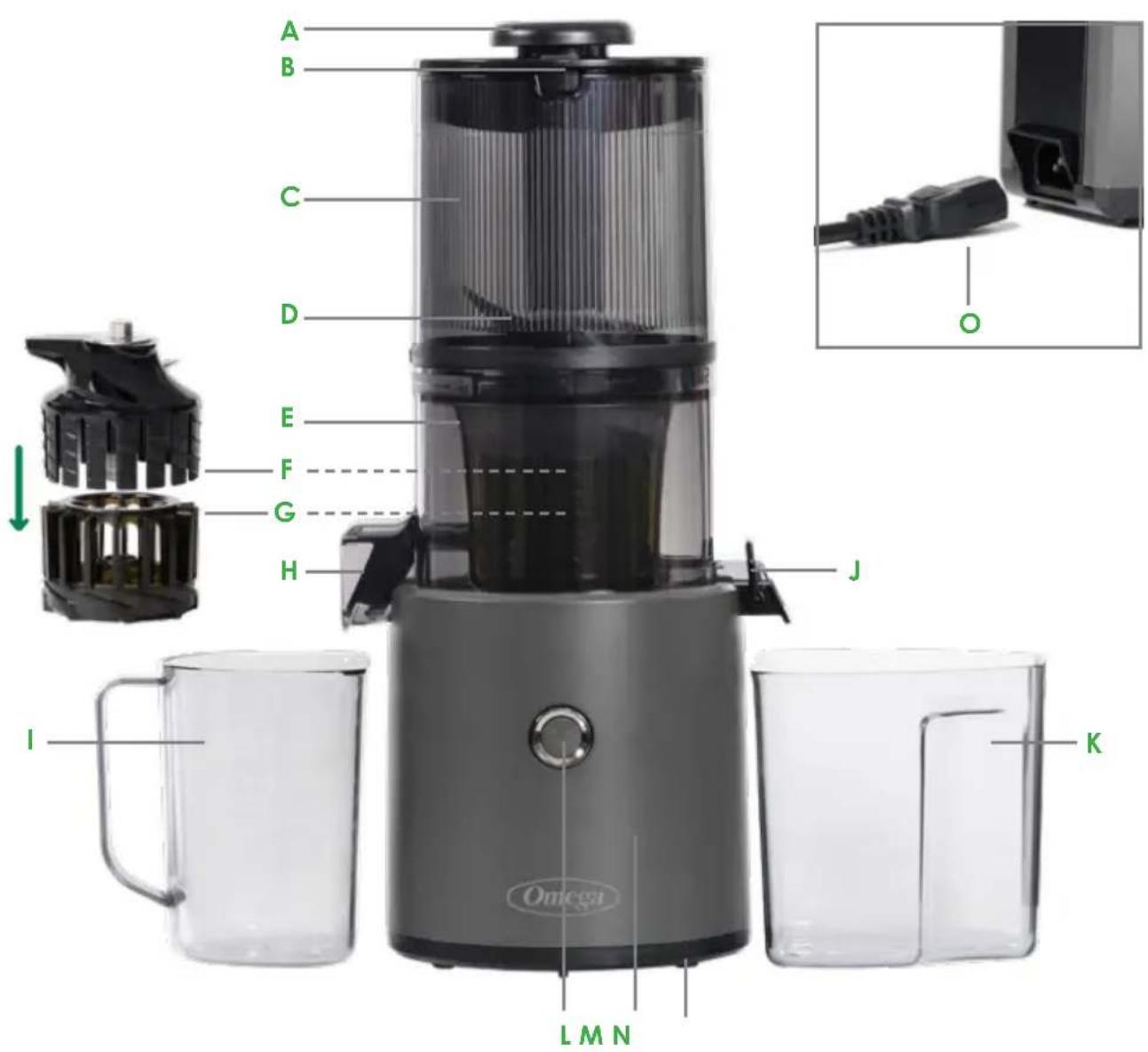 OMEGA Effortless Batch Juicer JC2022 - Composition de votre OMEGA - 1
