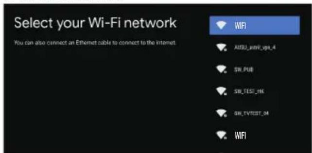Select your Wi-Fi network You can also connect an Ethernet cable to connect to the Internet. WIFI AUSB_iWiFi_vga_4 SR_PUB SR_TEST_HK SR_TVTEST_04 WIFI