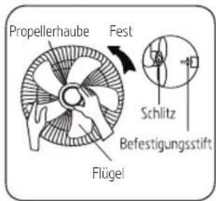 BEKO EFS5100W - Schutzgitter &amp; Ventilatorflügel installieren - 2
